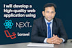 develop a highquality web application using react, nextjs, and laravel