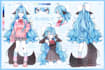 draw a character reference sheet in anime style