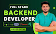 develop web app ,website as backend developer using nodejs, django, PHP laravel
