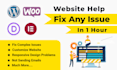 quickly do elementor fix, wordpress issue and woocommerce fix