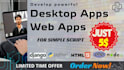 develop python desktop apps or web apps with automation, UI, and database