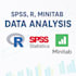 do data analysis in IBM spss, r, and minitab