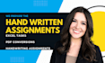 create custom handwritten assignments and convert to PDF