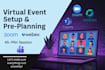 set up your virtual event on zoom, webex, or microsoft teams