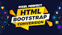 do pixel perfect responsive design in html css bootstrap react