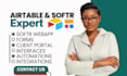 setup airtable database, airtable automation, softr web app, airtable softr app