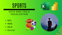 do sports data analysis and visualization with python,excel,powerbi dashboard