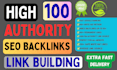 100 high authority seo link building da90 usa backlinks