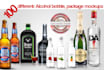 put label, logo on 3d alcohol bottle mockups like beer, wine