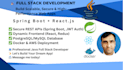 develop a full stack spring boot and react web application