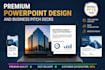 design modern powerpoint presentations or investor pitch decks