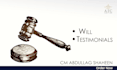 draft your will and testimonials as a licensed lawyer