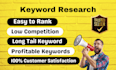 do professional keyword research for SEO optimization