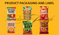 design custom product packaging, labels design, pouches, mylar bags, snacks