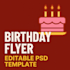 do birthday party flyer PSD template attrative