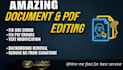 do professional text removal and document editing