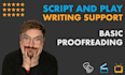 provide proofreading notes on your spec script for slates and meetings