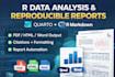 build reproducible quarto r markdown reports with tables and visuals