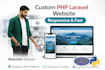 build custom PHP laravel web app with API setup