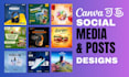 design custom canva templates for social media and professional presentations