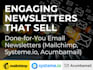create a newsletter in acumbamail, mailchimp, or systeme