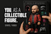create a digital image of a custom action figure with expert retouching