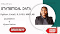 do statistical data analysis in rstudio, SAS, stata, spss,excel