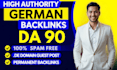 provide dr 90 german backlinks with quality website german link insertion