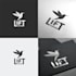 design lift coffee using a hummingbird logo