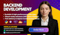 website development full stack developer backend, front end developer