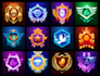 design fantasy badge, icons, elements, rank for your game
