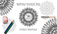 create exclusive mandalas design and line art coloring page