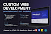 do website development, develop a custom website as a full stack developer