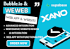create custom web apps in weweb using supabase or xano