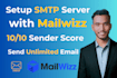 build bulk SMTP email sending server with mailwizz