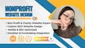 non profit website design wix wordpress godaddy charity website ngo