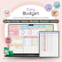 yearly etsy digital planner, hyperlinked budget planner spreadsheet, printable