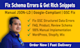 manually add structured data, schema markup and rich snippets