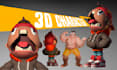 create 3d character models and sculpting