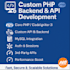 develop custom PHP backend or API with core PHP and codeigniter 3