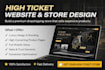 design  high ticket website high ticket store high ticket dropshipping store