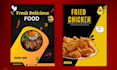 professional modern restaurant menu food flyer posters