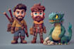 draw 2d game characters and game assets