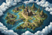 make your illustrate a detailed fantasy map arts