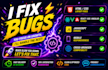 fix bugs in html, css, javascript, jquery, react, vue, angular