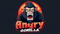 do angry gorilla mascot logo with business