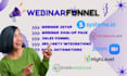 design a webinar funnel integration, webinarjam everwebinar, gotowebinar, zoom