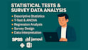 help do statistical tests and survey data analysis using spss, jamovi, excel