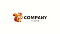 do squirrel mascot logo design set with company