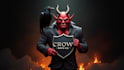 do devil with crow mascot logo with company